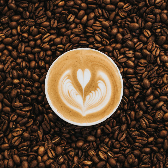 Latte with heart on it 