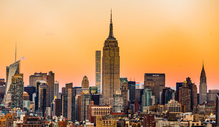 Empire State Building during sunset 