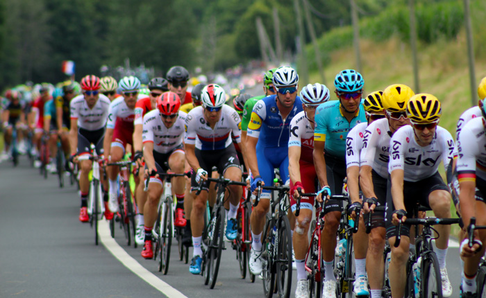 Group of people bicycle 