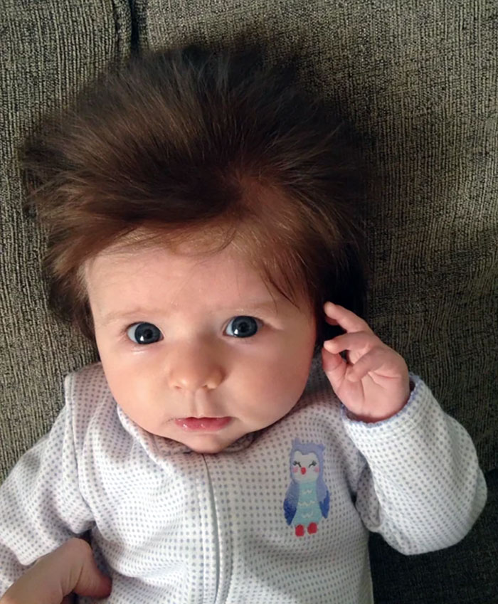 My Daughter's Hair. She's 12 Weeks Old