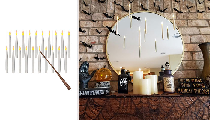Experience The Magic As Flickering Warmth Surrounds You With Flameless Taper Candles! That Are Controlled With A Wand!!! No More Boring Times, Harry! 