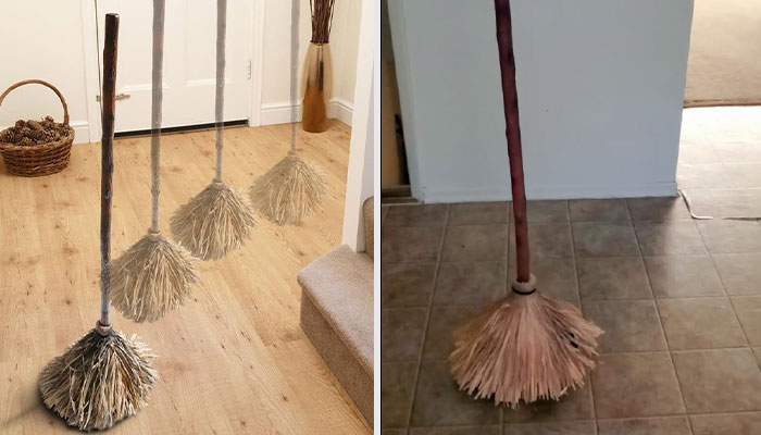  Dance The Night Away With The Enchanting Haunted Dancing Broom - Watch In Amazement As It Swirls And Twirls To Eerie Melodies, Adding A Spooky Twist To Your Witchy Decor!