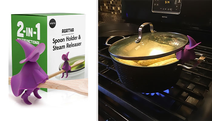 Add A Witchy Touch To Your Kitchen With The Agatha Spoon Holder For Stove Top - Cast Spells Of Convenience As This Bewitching Holder Keeps Your Utensils Safe And Close, Perfect For All Homecooks With A Wickedly Fun Side!