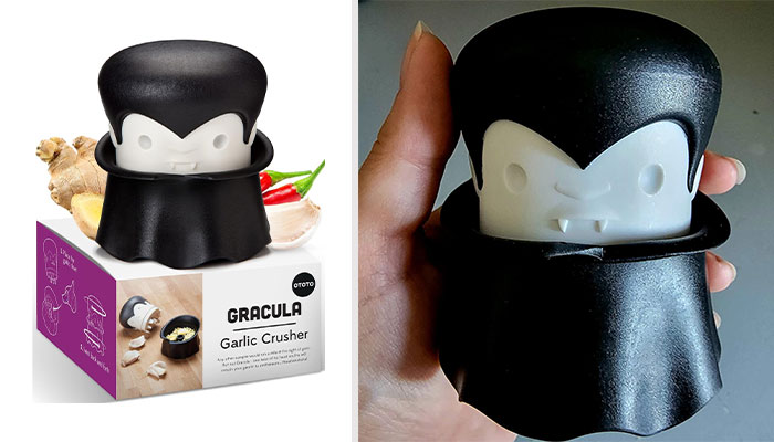 Meet Gracula, The Kitchen Master Of Darkness: Crush Garlic, Ginger, Nuts, Chili, And Herbs With Ease - Let Gracula Sink Its Fangs Into Your Ingredients, Unleashing A Fiery Flavour That Will Leave Your Tastebuds Begging For More!