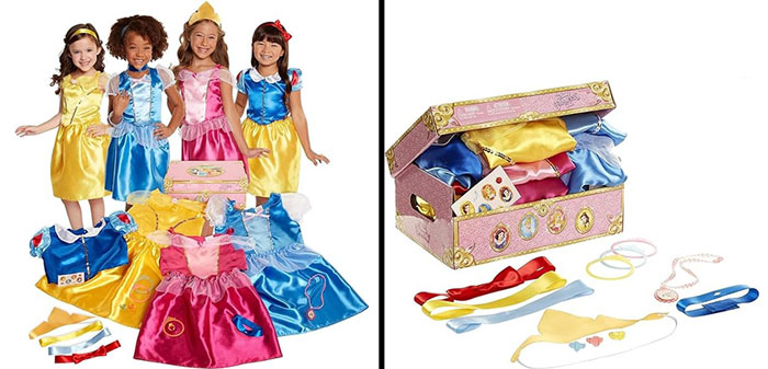 Disney Princess Dress Up Trunk Deluxe:21-Piece Dress-Up Set For Enchanting Playtime