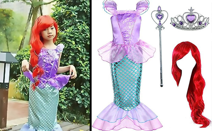 Joy Join Mermaid Princess Dress-Up: Costume Magic With Wig And Glittering Crown!