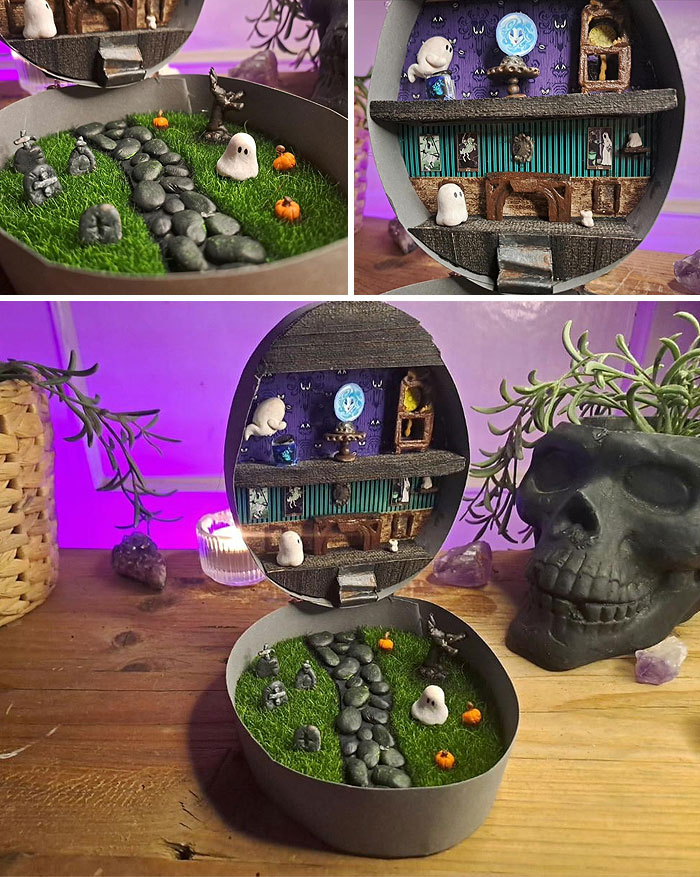 I Really Wanted To Create A Spooky Polly Pocket Version, So I Came Up With The Idea Of Making A Haunted Mansion Version. I Call It "Ghost Pocket"