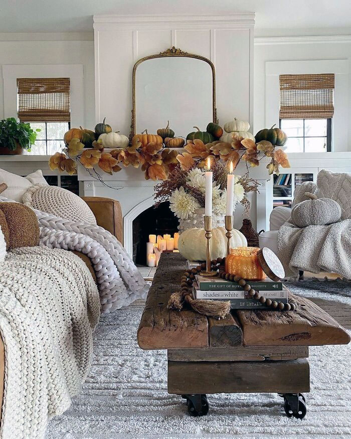 I Really Love Pumpkins. These Ones Are All Real. Obviously, You Could Use Faux To Create This Look Too