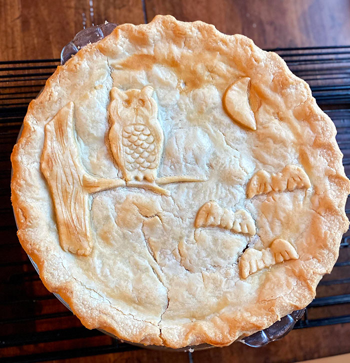 A Halloween Apple Pie. Never Decorated Like This Before And I’m Proud Of The Result