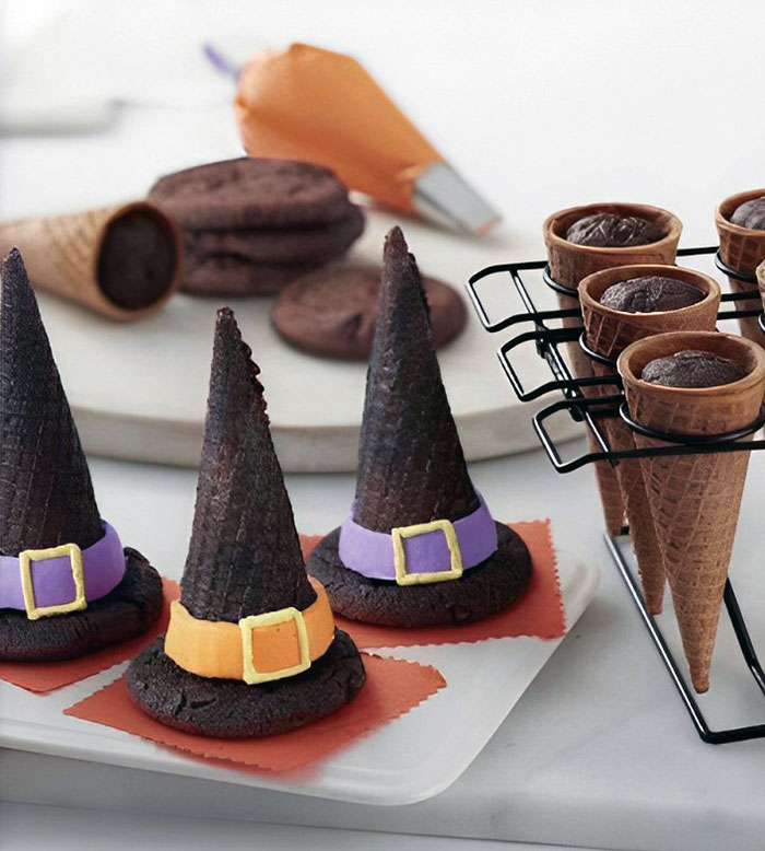 Halloween Witch Hat Cupcake Cones