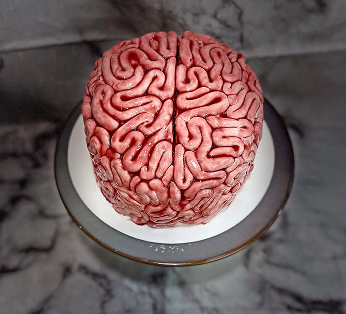 Brain Cake I Made For A Halloween Party