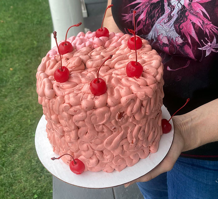 I Made This Brain Cake At Work Today. Happy Halloweekend