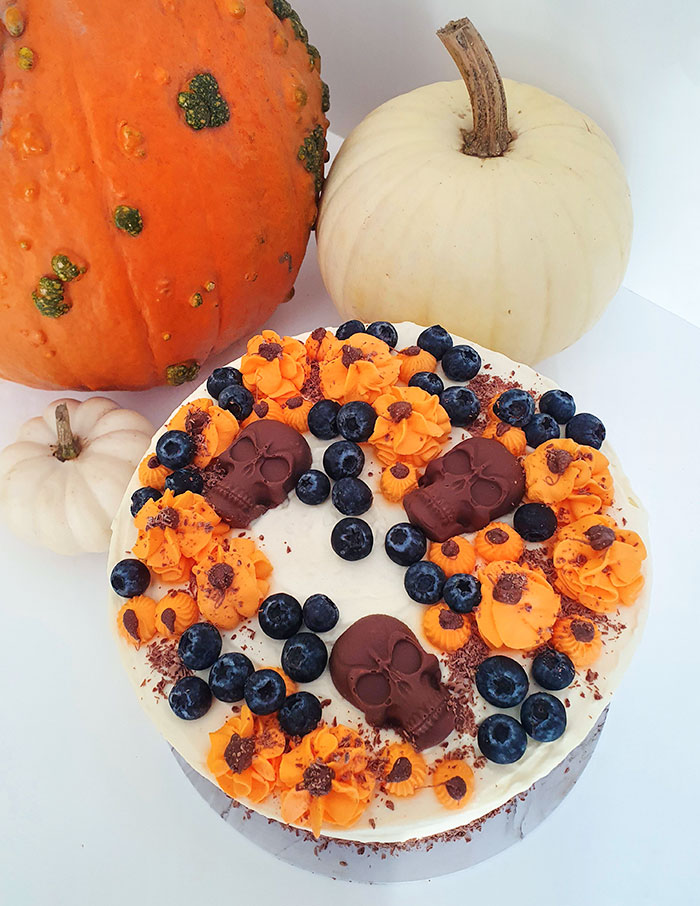 Homemade Halloween-Themed Forest Berry Cake