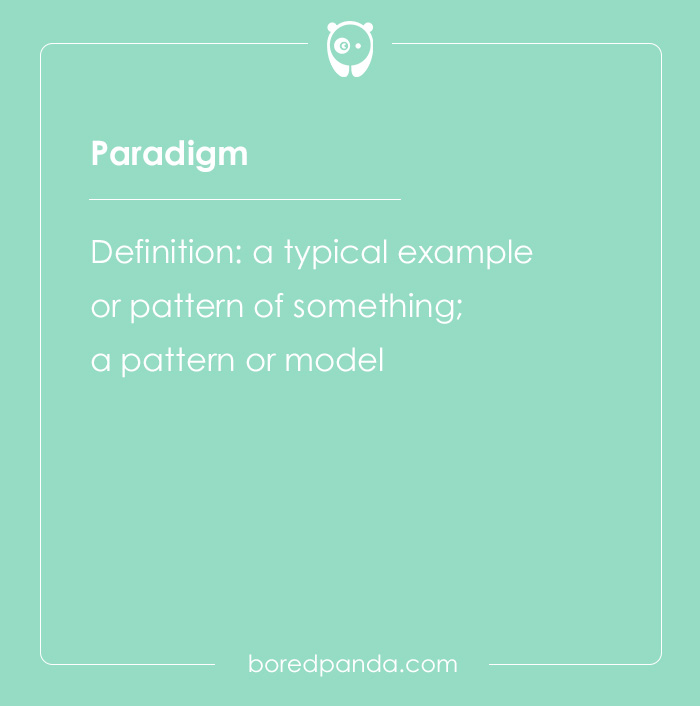 Definition of the hard spelling bee word paradigm, meaning a typical example or pattern of something.