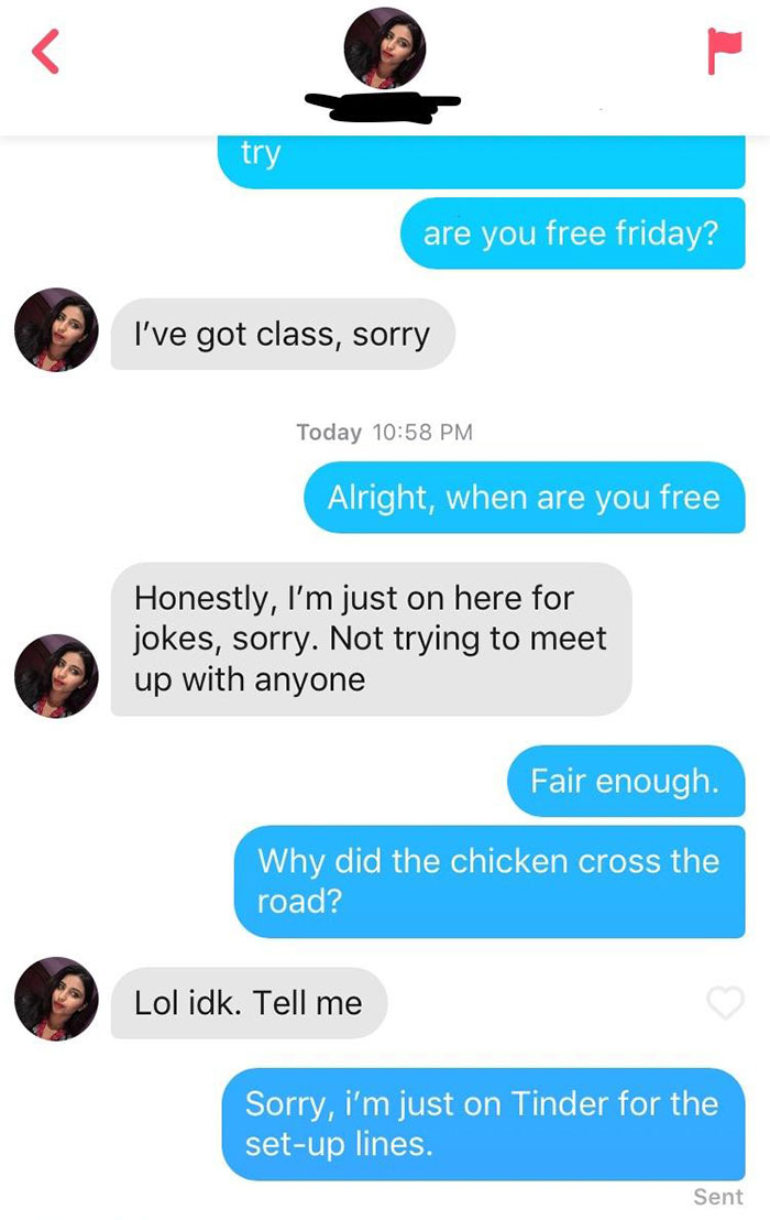 This Is Why You Don't Use Tinder For Jokes