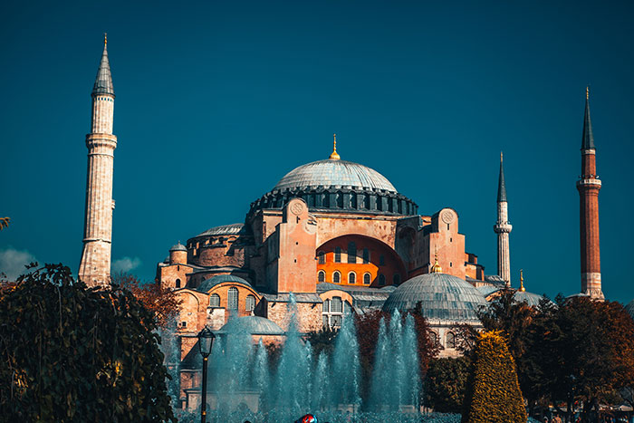 Ayasofya Hagia Sophia basilica at night Istanbul