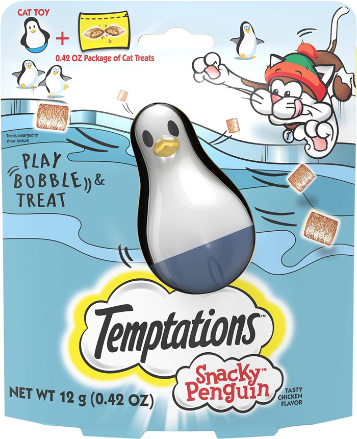 A penguin-shaped, treat-dispensing wobble toy that will give your kitty plenty of holiday fun (or, at the very least, keep them busy while you cook your big holiday dinners).