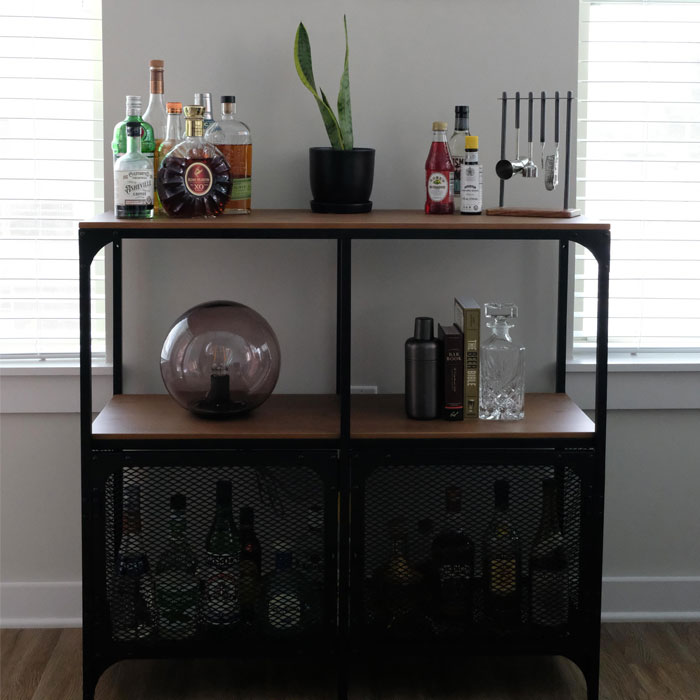 Small cabinet home bar