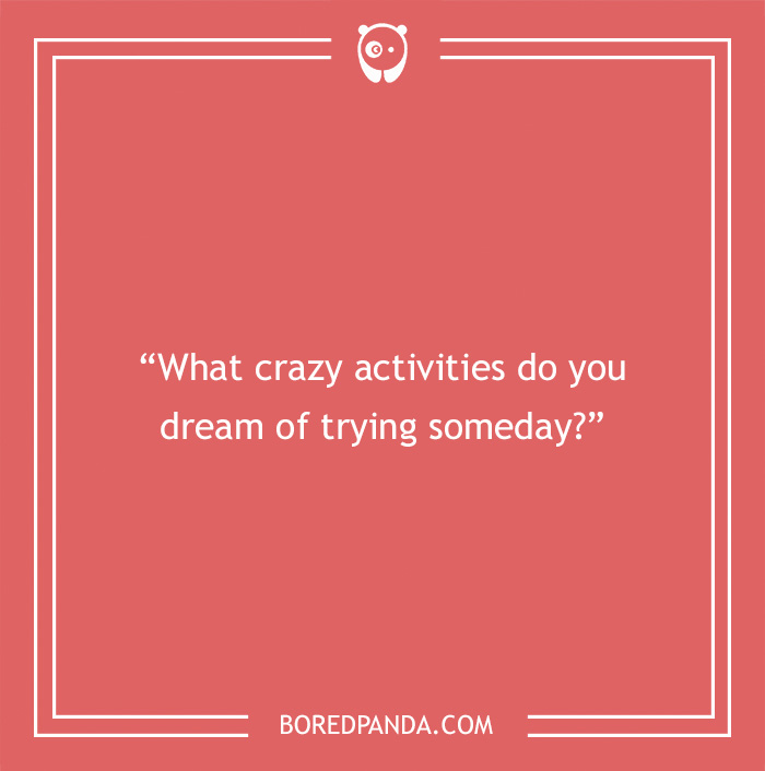 Icebreaker question about activities 