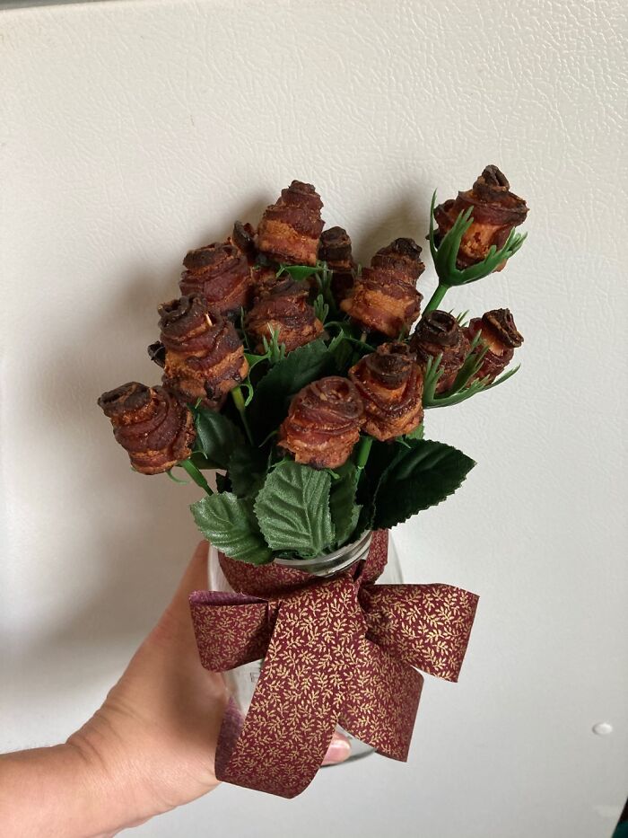 Bacon Roses I Make For My Husband Every Valentines Day