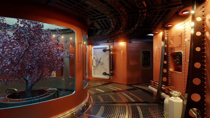 Spacepunk Spaceship Interior 02, Me, 2020