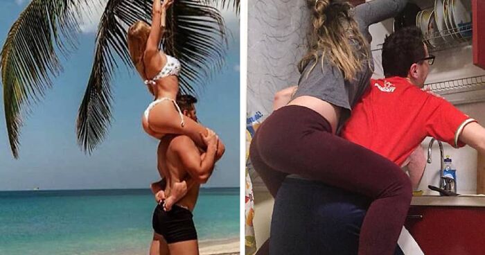 This Couple Hilariously Recreates Influencer Photos With Stuff They Find At Home, And Here’s The Result (35 Pics)