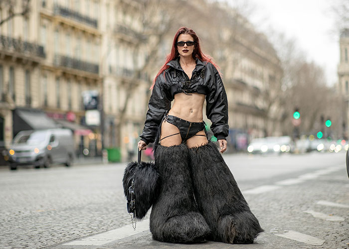 Giant Furry Monster Leg Boots For Paris' Fashion Week