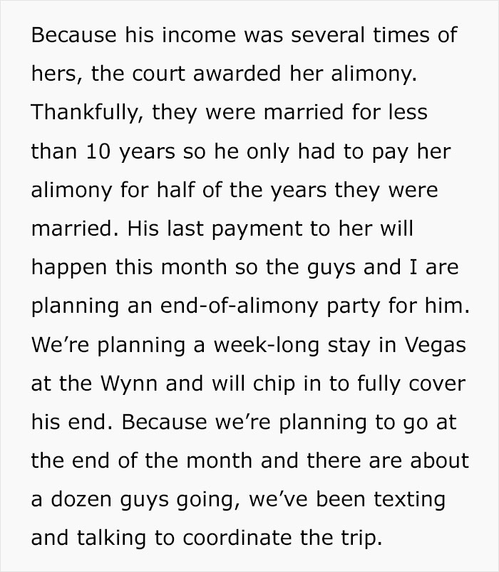 "This Sent My Girlfriend Into A Rage I’ve Never Seen Before": Guy Throws "End Of Alimony" Party "This Sent My Girlfriend Into A Rage I’ve Never Seen Before": Guy Throws "End Of Alimony" Party