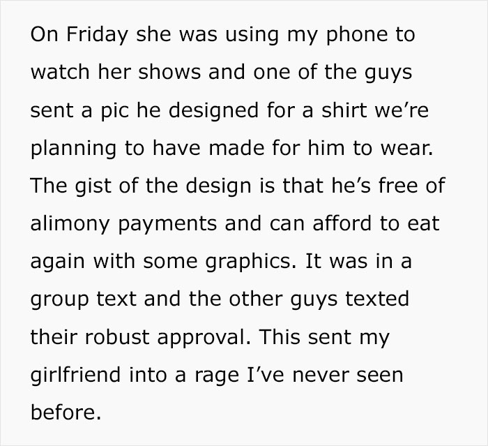 "This Sent My Girlfriend Into A Rage I’ve Never Seen Before": Guy Throws "End Of Alimony" Party "This Sent My Girlfriend Into A Rage I’ve Never Seen Before": Guy Throws "End Of Alimony" Party