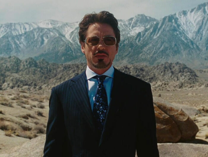 Tony Stark wearing suit in Iron Man