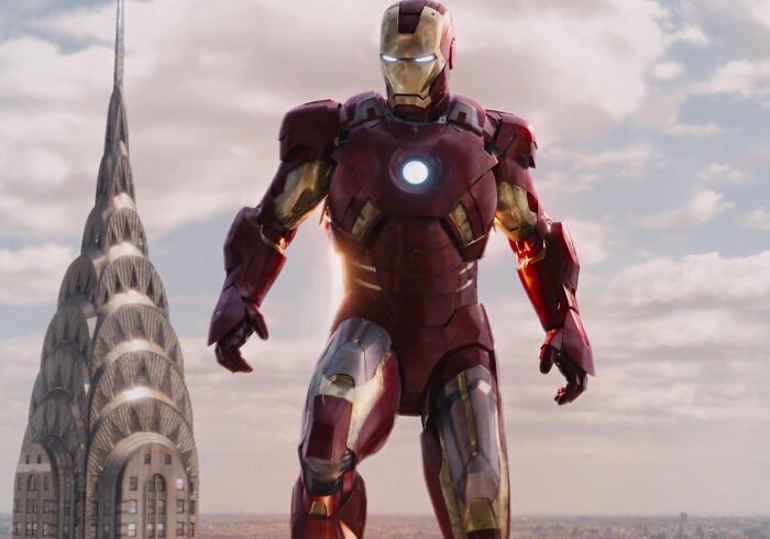 Iron Man flying in Avengers