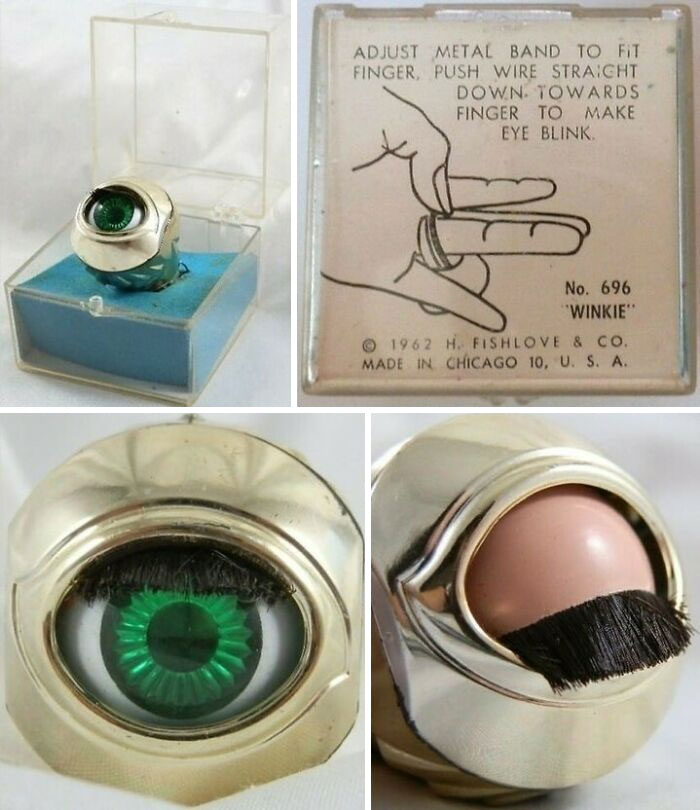 "Winkie" Blinking Eyeball Novelty Ring From 1962