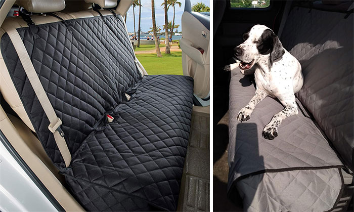Bench Car Seat Cover: A versatile, waterproof seat cover that not only keeps your car's upholstery free from pet scratches, fur, and other everyday messes, but also ensures a comfortable ride for your furry friends.