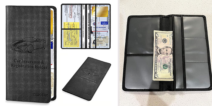 TILDOSAC Car Registration & Insurance Card Holder: To keep your vehicle documents neat, organized, and safe from wear and tear, transforming your cluttered glove box into a space of peace.