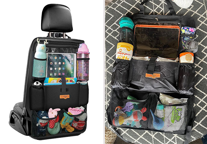 Car Organizers And Storage: Upgrade your car storage with our sturdy and spacious back seat organizer, keeping your car clean and clutter-free during all your travels.