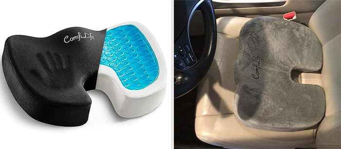Comfilife Gel Enhanced Car Seat Cushion For Driving: Designed to relieve lower back pain and promote healthy posture - your coccyx will thank you!