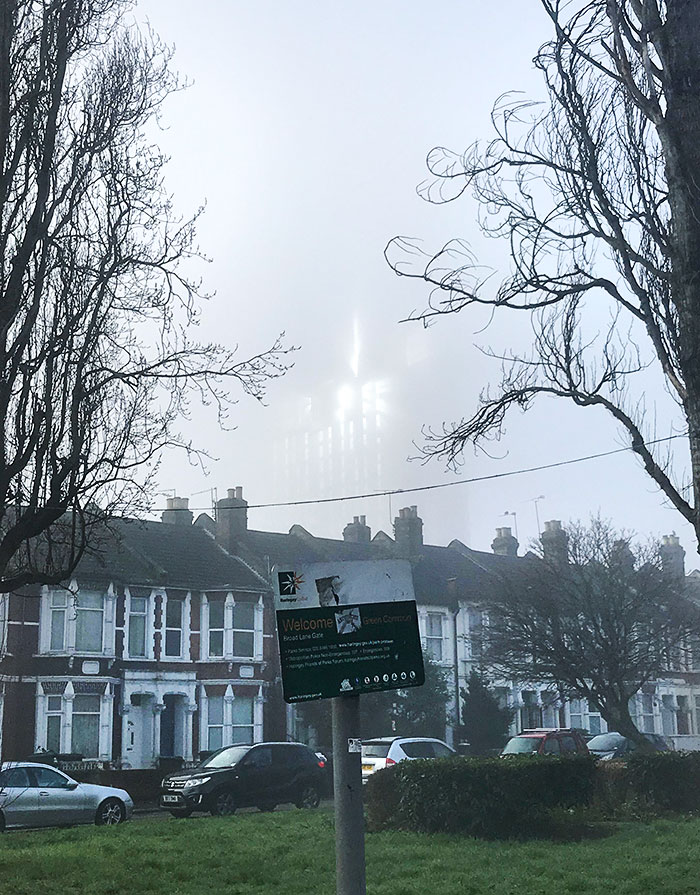 Foggy Morning In London With A Bit Of Sunlight Equates To A Ghost Building