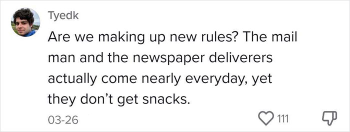 Amazon Driver Says Customers Should Put Out Snacks, People Don't Think It Should Be Expected