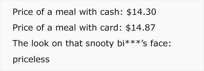 “It’s Cheaper To Pay With Cash”: Customer Makes Cashier Regret Pushing Their Policy On Them “It’s Cheaper To Pay With Cash”: Customer Makes Cashier Regret Pushing Their Policy On Them
