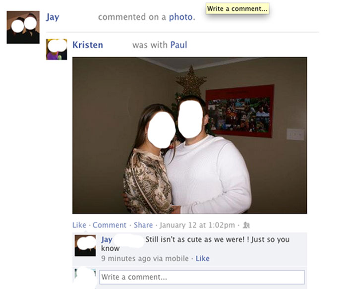 My Friend And His Girlfriend Posted This Picture. Then Her Ex-Boyfriend Commented