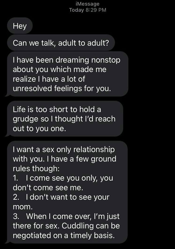 Messages A Friend Got From Their Ex