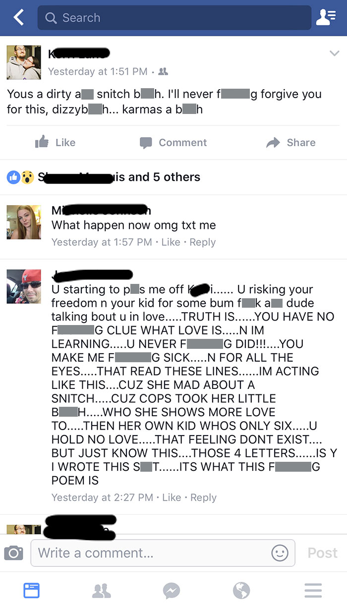 That Moment Your White Trash Ex Moves On, So You Write Her A "Rap Verse" On Her Status