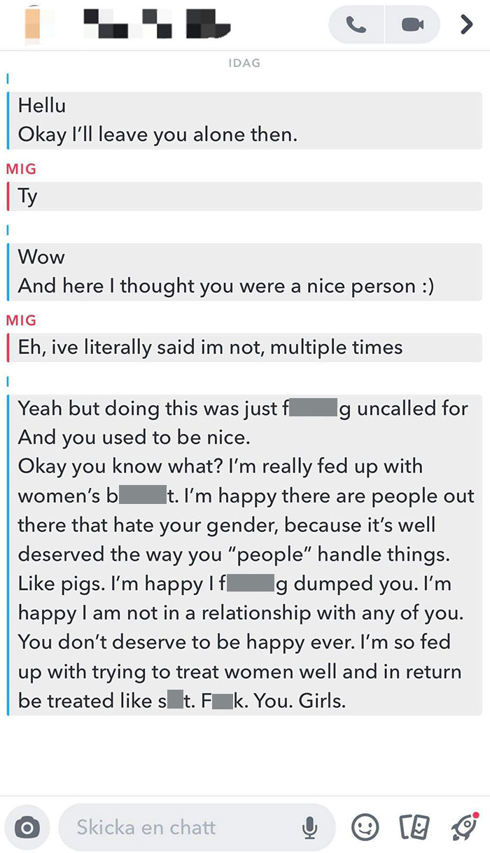 "Nice Guy" Ex Snaps After Being Ignored