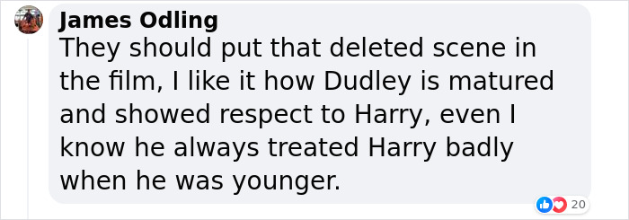 Potterheads Left In Tears Following Cut Harry Potter Scene Showing Dudley’s Sweet Gesture Potterheads Left In Tears Following Cut Harry Potter Scene Showing Dudley’s Sweet Gesture