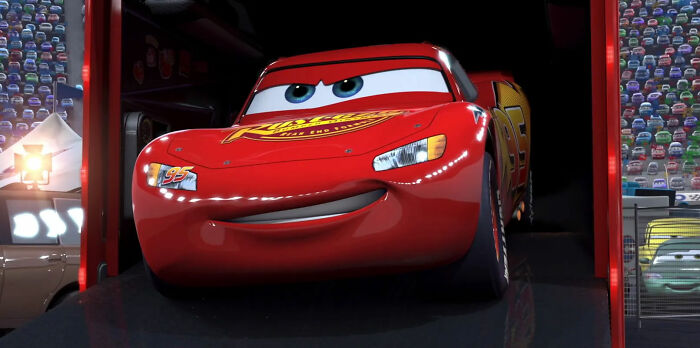 Lightning McQueen smiling