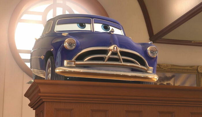 Doc Hudson from Cars smiling