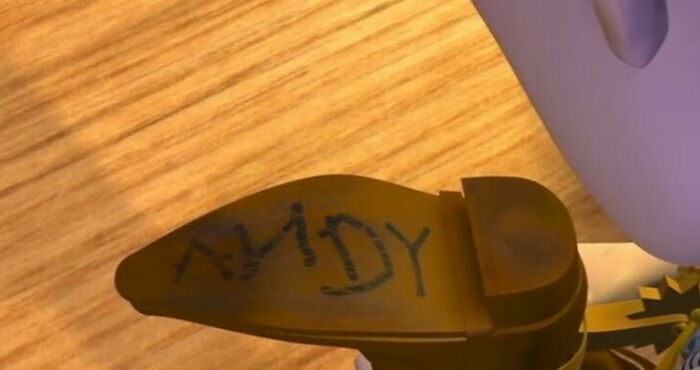 Toy Story Woody boot with Andy's name