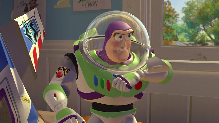 Buzz talking from Toy Story