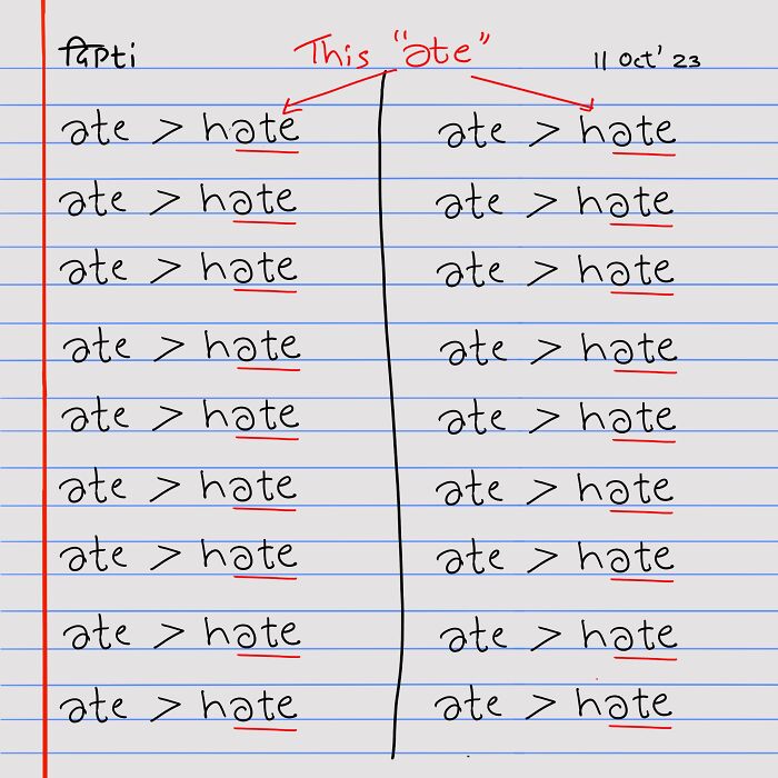 Ate > Hate