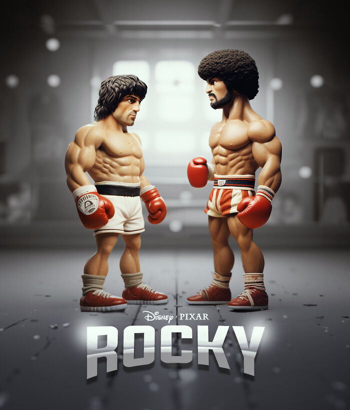 Rocky Balboa vs. Apollo Creed In Pixar!